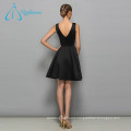 Black A-Line Scalloped Plus Size Prom Dress